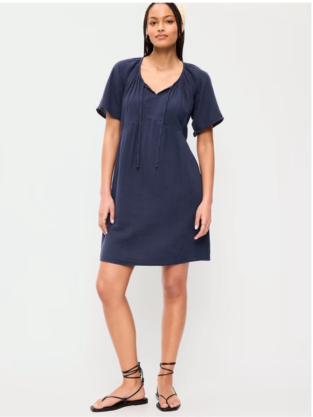 NWT!! Old Navy Crinkle Gauze Flutter Sleeve Mini Swing Dress